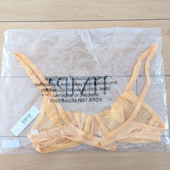 NWT Timpa Lingerie Alice Demi Bra (still in bag) 32B Marigold color - Picture 3 of 9